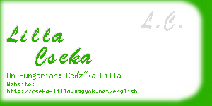 lilla cseka business card